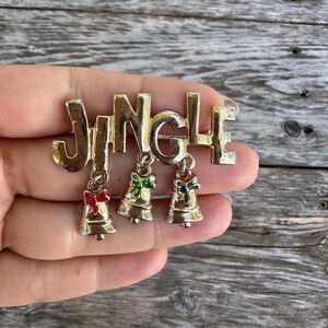 Vintage Jewelry Jingle Bell Brooch Christmas Pin